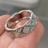 Diamond-shaped ring Xiaoxiang, high version, wide version, narrow version, women's CNC rose gold, Xiaohongshu live supply, factory wholesale Application Scenario